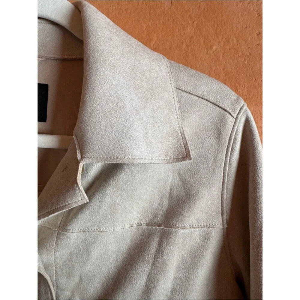Banana Republic Vegan Suede Cropped Utility Jacket XS